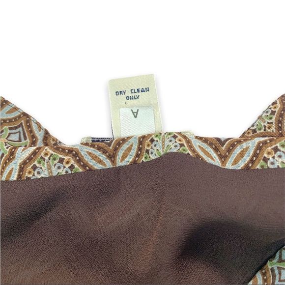 Vintage Ann Taylor 80s, 90s Knee Length Paisley Print Sheer Country Skirt Sz. 8 - Picture 6 of 9